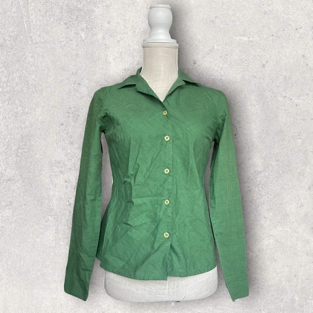 United Colors Of Benetton Green Button Down Shirt